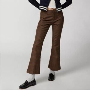 Urban Outfitters Jamie Brown Plaid Flare Leg Trousers Size 10